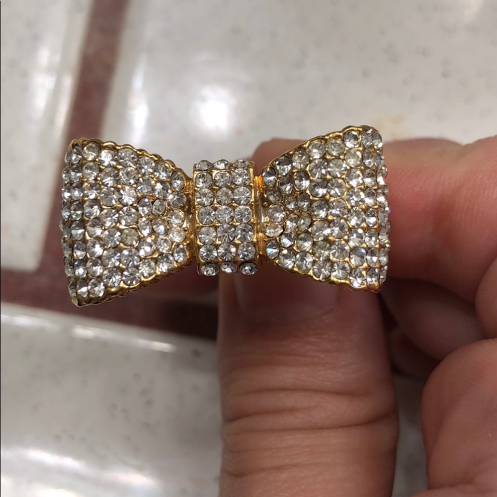 BAUBLEBAR pave gold bow cocktail ring